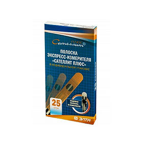 Сателлит плюс ПКГЭ-02,4 тест-полоски д/глюкометра №25  